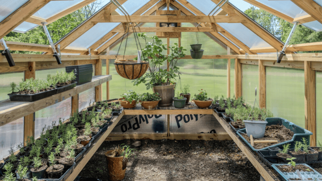 Amish greenhouse construction1