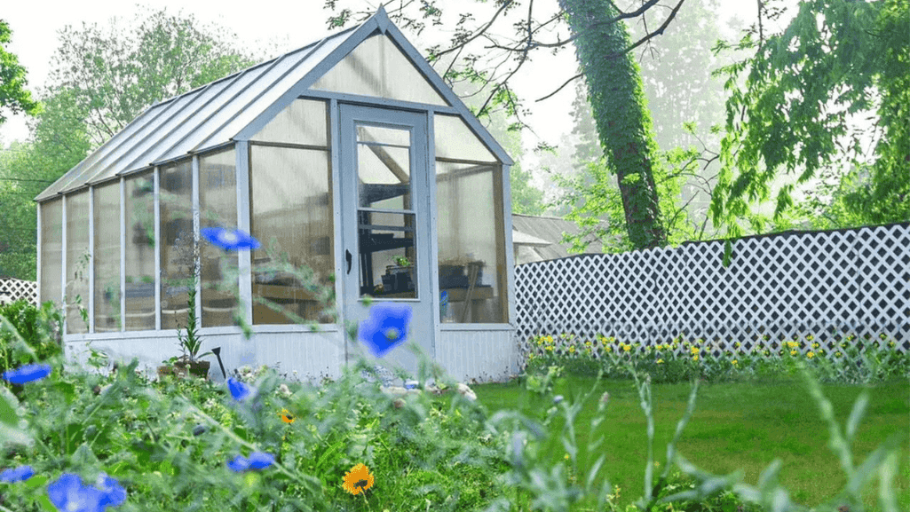 Amish greenhouse with sustainable agriculture practices