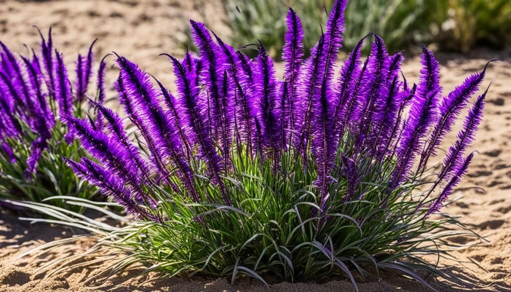 Liatris growing in well-drained, sandy soil