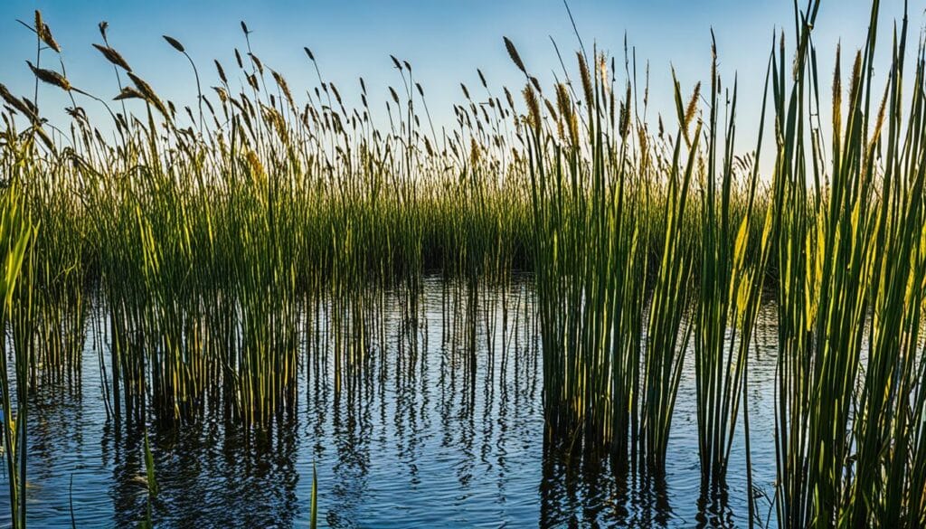 Wetland Reeds in Habitat