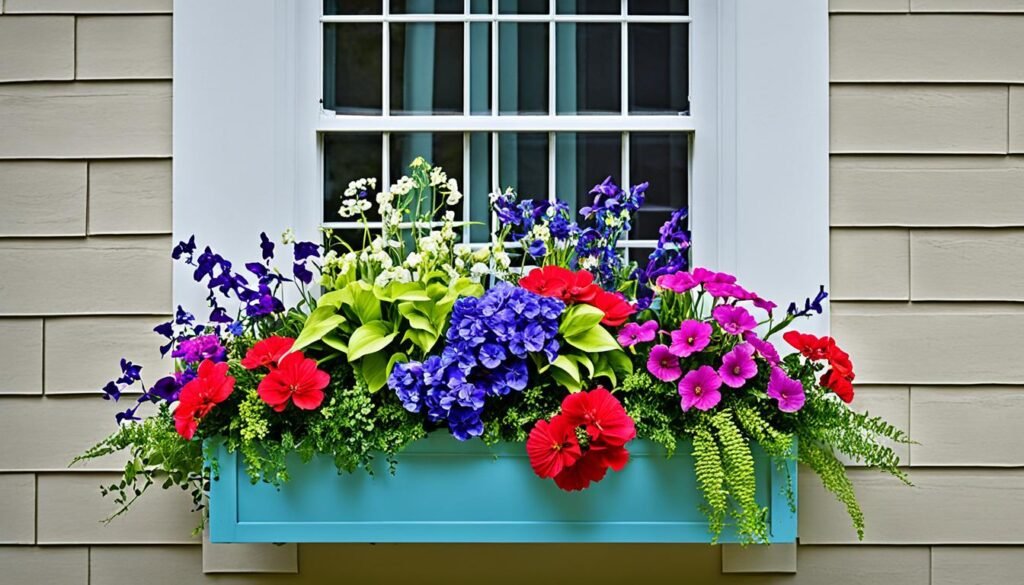 faux window box flowers